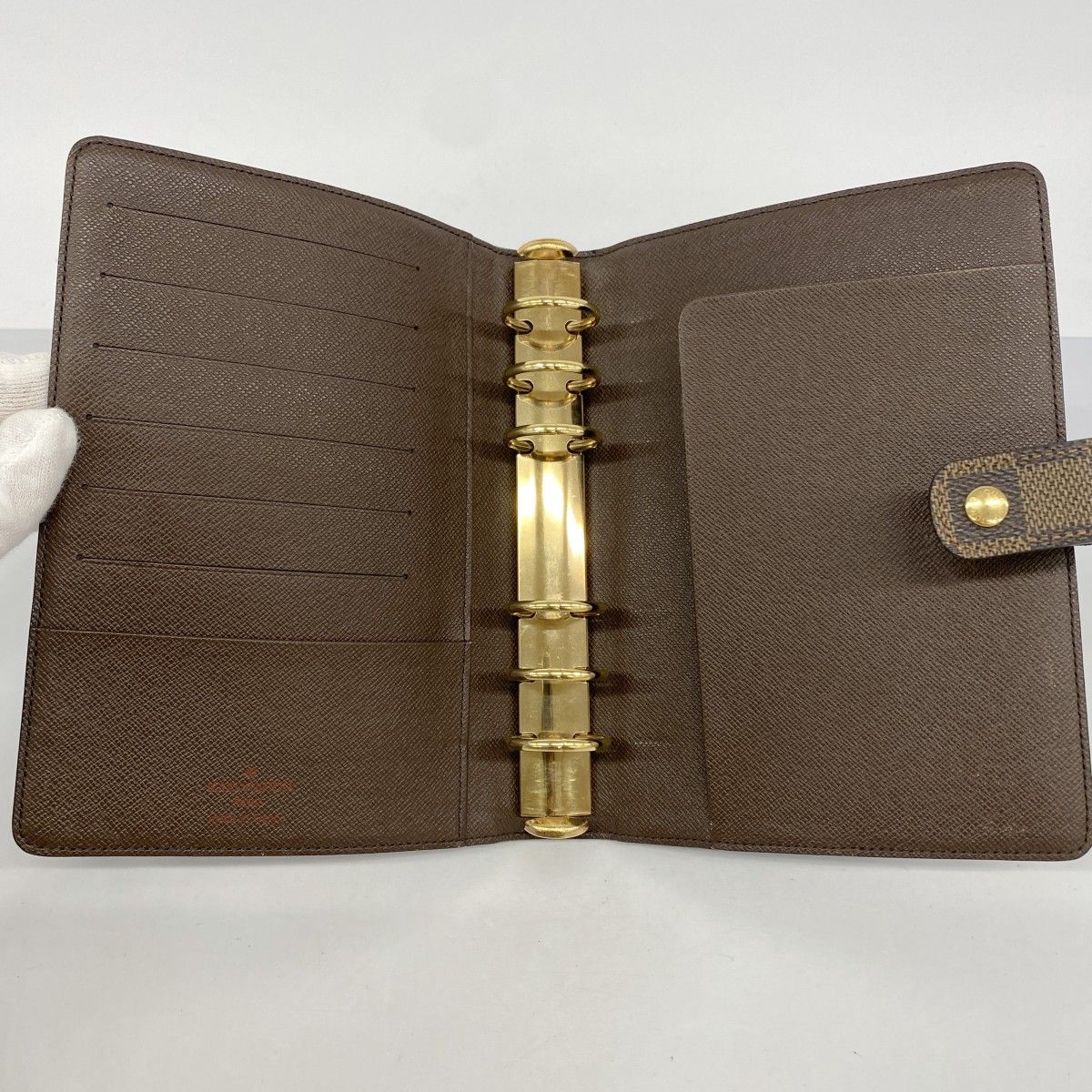 6ba0151-k】ルイヴィトン 手帳カバー ダミエ アジェンダMM R20701