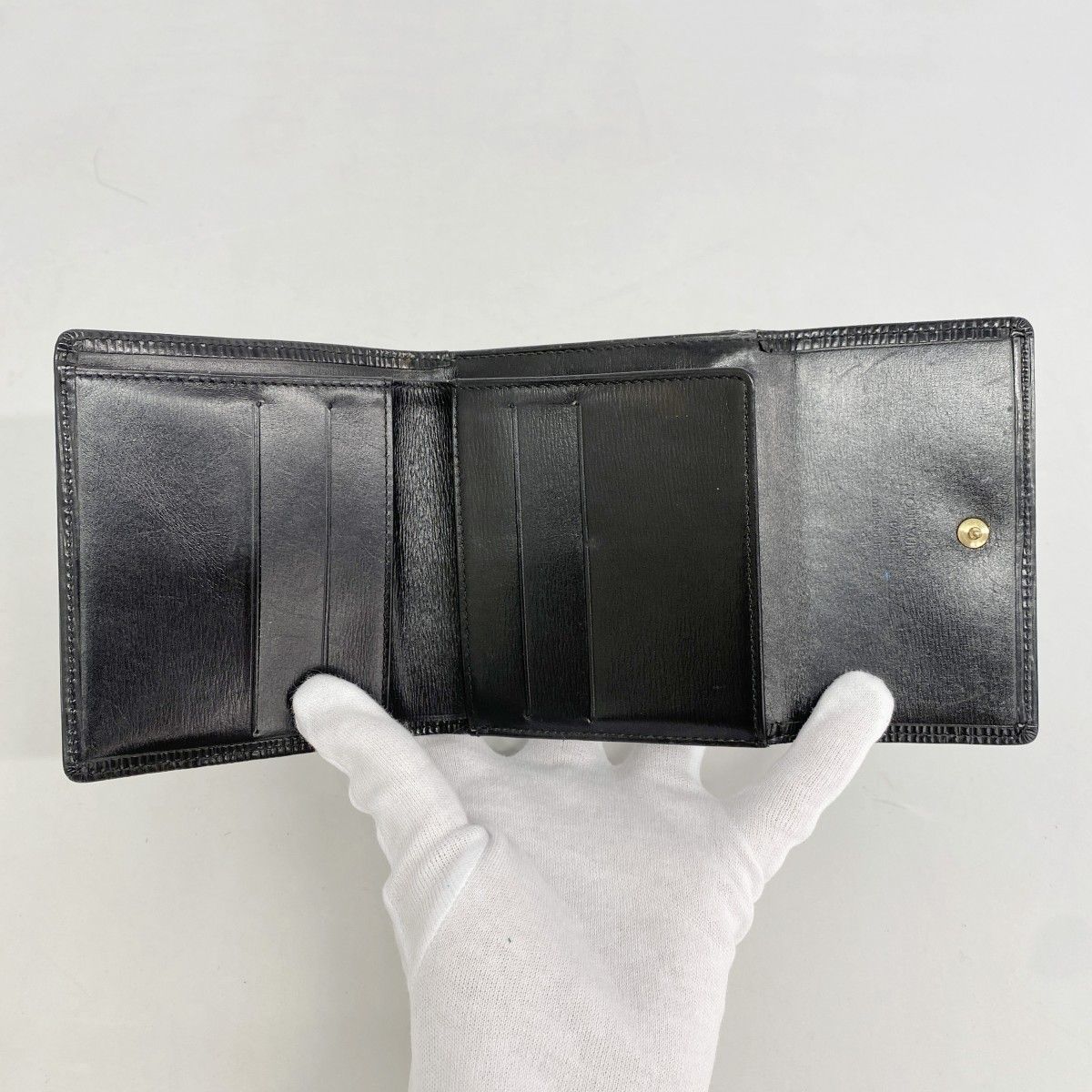 6ba0073】ルイヴィトン 三つ折り財布 エピ ポルトモネビエカルト