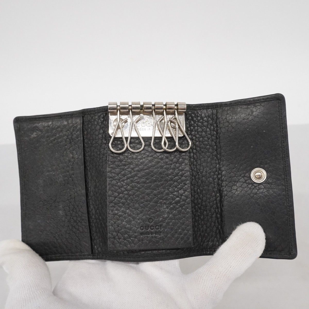 6ba0101】グッチ キーケース インターロッキングG 322117 レザー