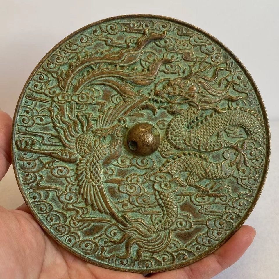 銅 細工 太極八卦十二干支天干地支番札 工芸品 置物 銅 細工 太極八卦