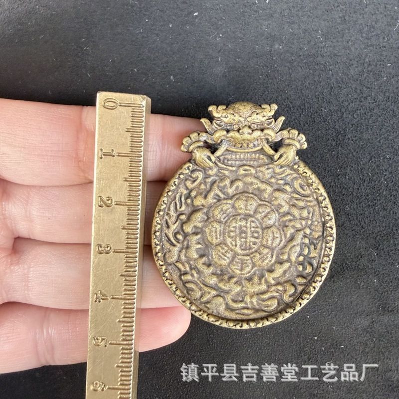 新品未使用 古玩 老虎 案 虎 符 件 工芸品 虎 符 兵 符 信物 手把件