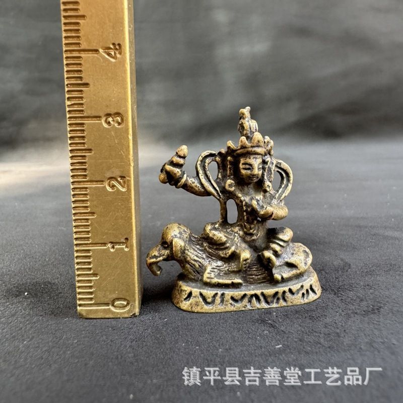 新品未使用 チベット式 イエロー ネパール 人物 仏像 室内 茶道 工芸品