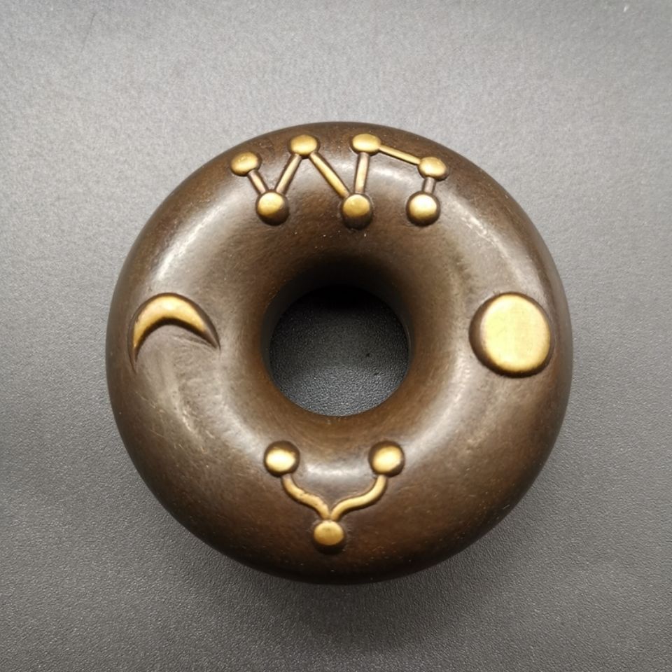 新品未使用 古銅 蟹 茶 件 心 茶道 茶 玩 中式 家庭 金属 装飾 工芸 品