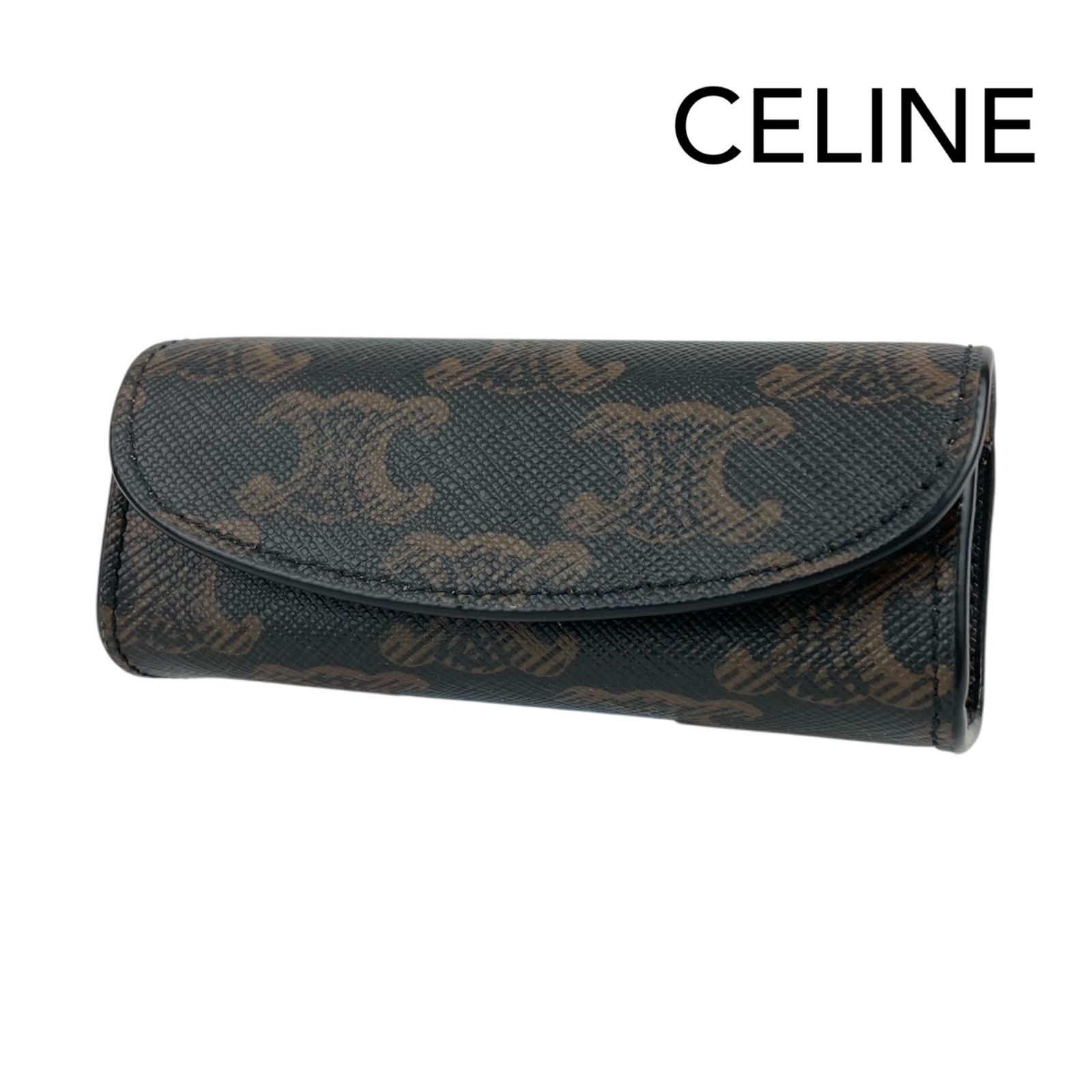 CELINE セリーヌ リングケース トリオンフ キャンバス ブラウン PVC