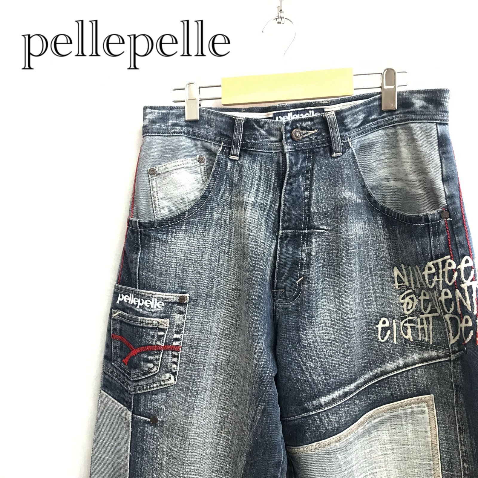 PELLE PELLE ペレペレ パッチワークデザイン デニムパンツ F/53QP3 