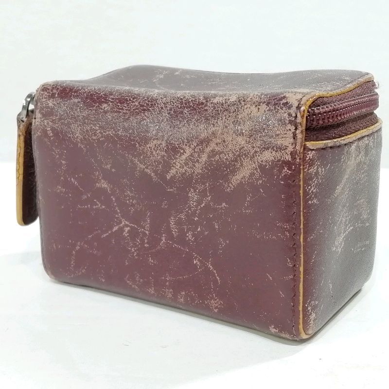 中古】LOEWE ロエベ 小物入れ ミニポーチ エンジ系×レザー - メルカリ