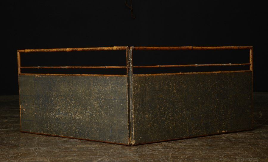 蔵A6038】茶道具 時代 斑竹造 金銀 風炉先屏風 結界 - メルカリ