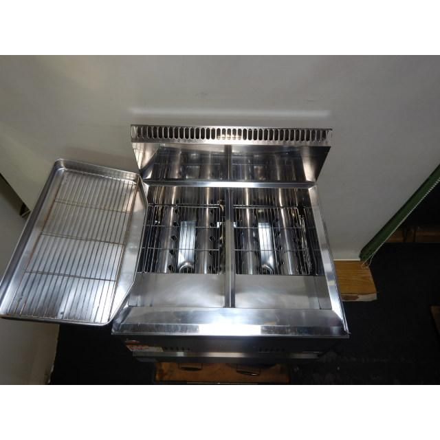 2025年製 マルゼン LP ガス 2槽フライヤー MGF-13 WK 13 L×2 22 cm プロパン 揚面積W 27 D 44 49.5 kg ホース接続