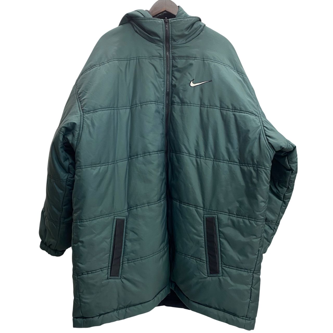 ナイキ NIKE 90's ビッグロゴ刺繍 リバーシブル中綿ジャケット コート