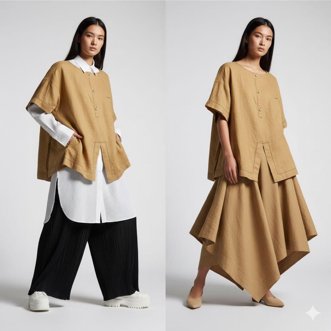 ISSEY MIYAKE イッセイミヤケ 70s 70年代 初期タグ 半袖シャツ プル