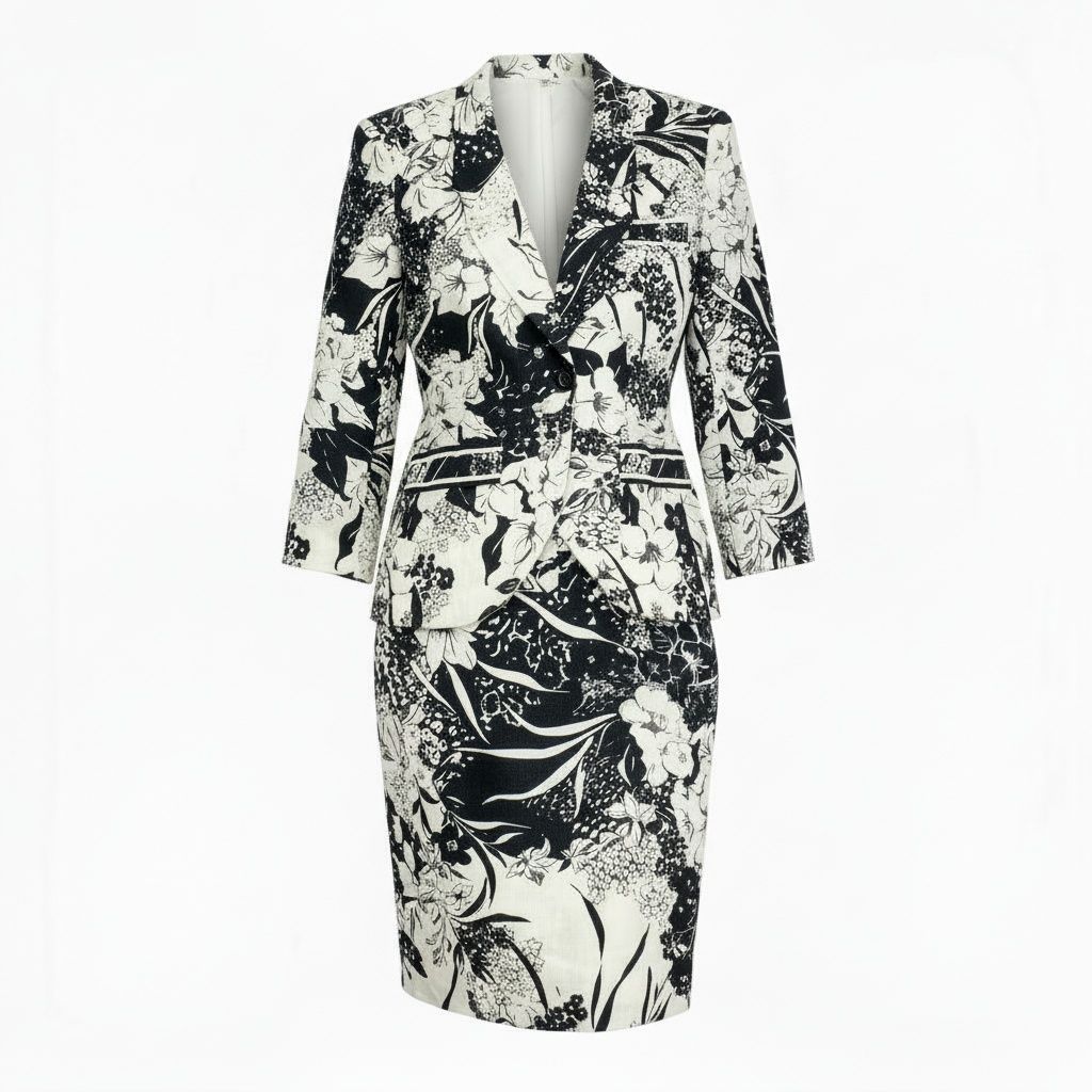 4b4 LEONARD レオナール スカートセットアップ ジャケット タイト