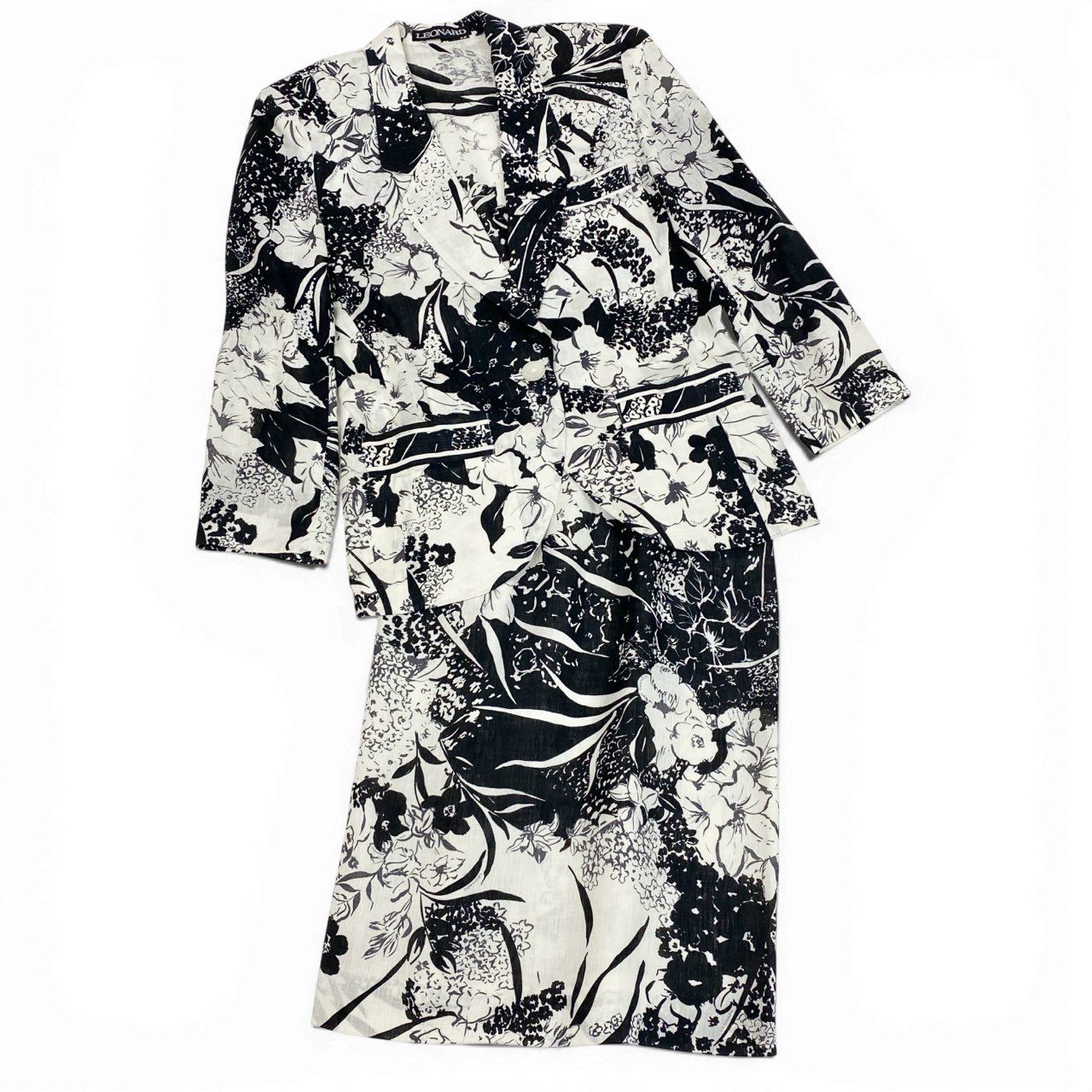 4b4 LEONARD レオナール スカートセットアップ ジャケット タイト