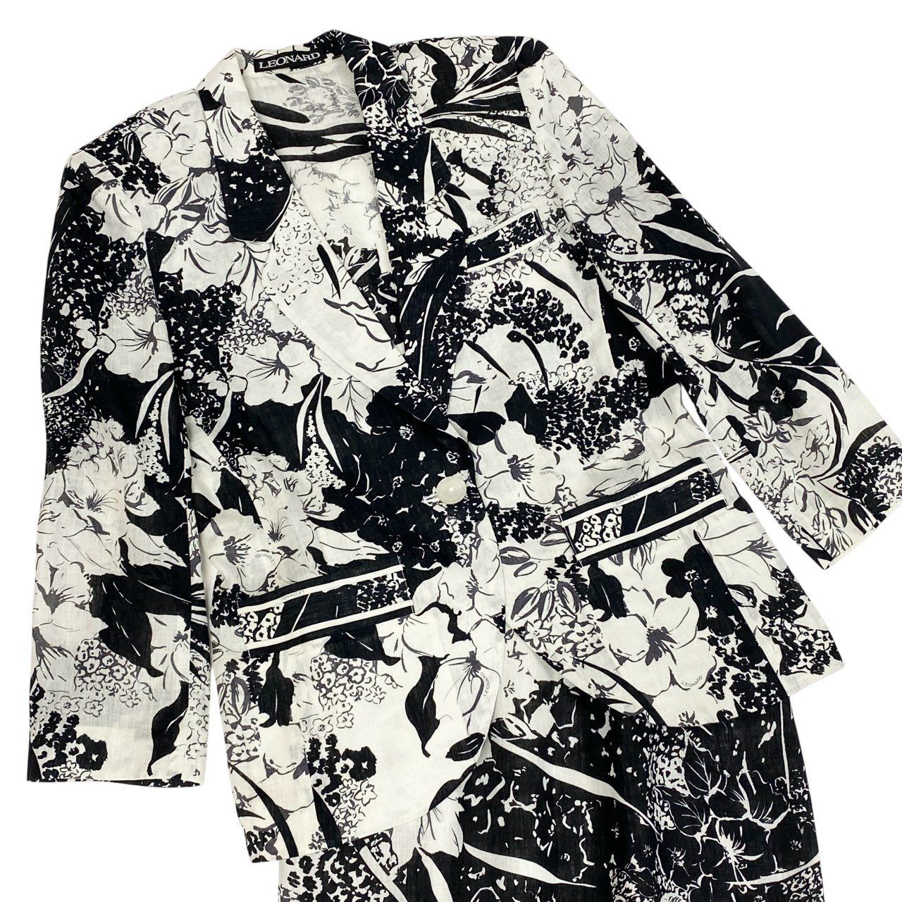 4b4 LEONARD レオナール スカートセットアップ ジャケット タイト