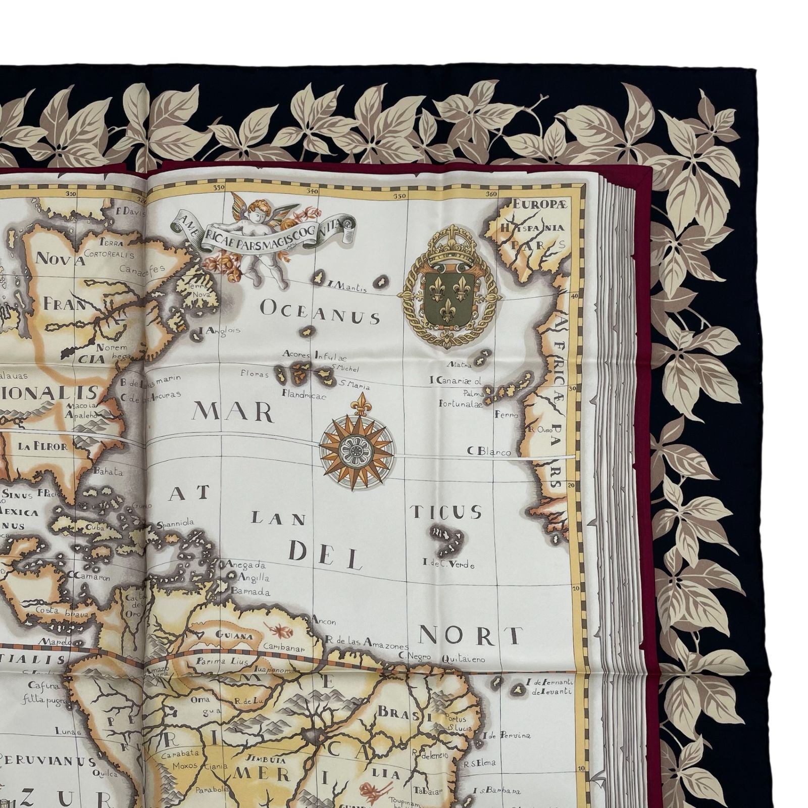 極美品 Christian Dior クリスチャン ディオール スカーフ シルク 地図