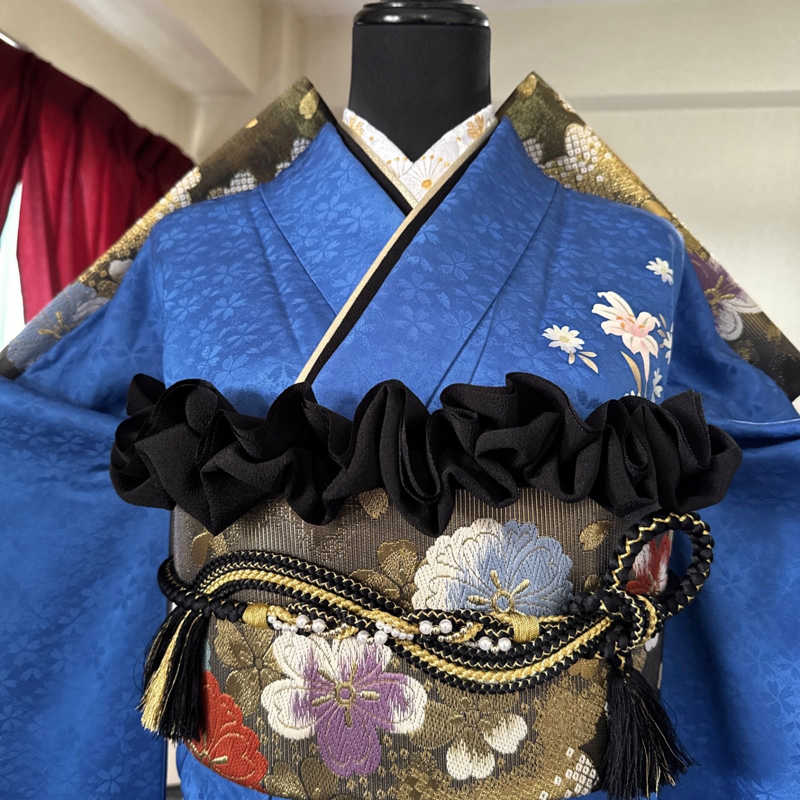 豪華振袖セット(4点)・袋帯・半衿・重ね衿・やまと誂製・新はじく加工