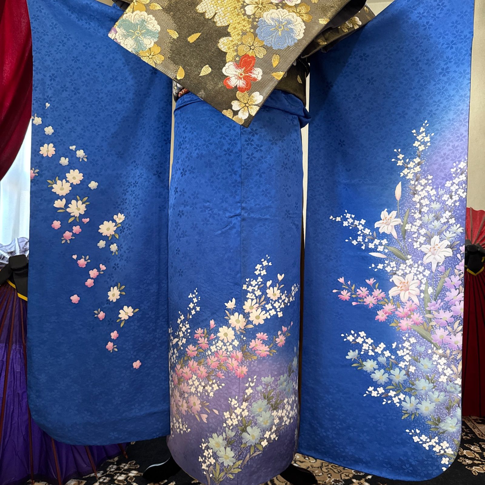 豪華振袖セット(4点)・袋帯・半衿・重ね衿・やまと誂製・新はじく加工