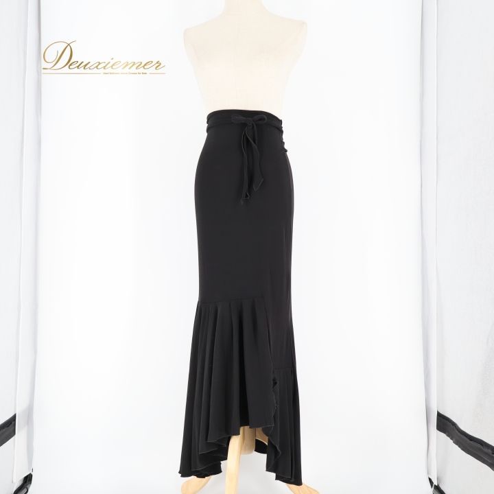 フラメンコ 衣装 ファルダ スカート ブラック系 CANDELA 黒 無地