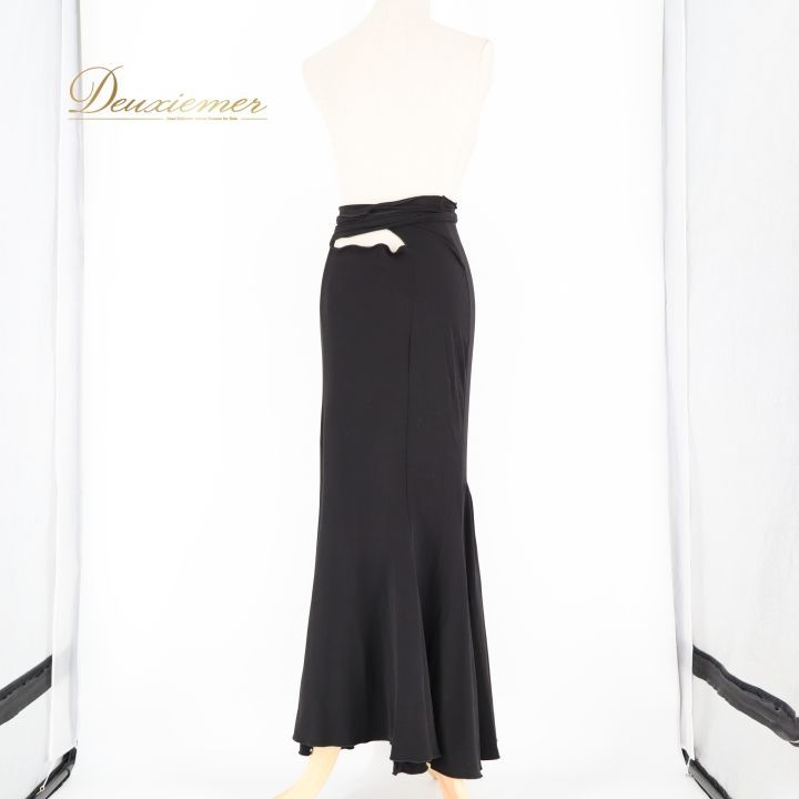 フラメンコ 衣装 ファルダ スカート ブラック系 CANDELA 黒 無地