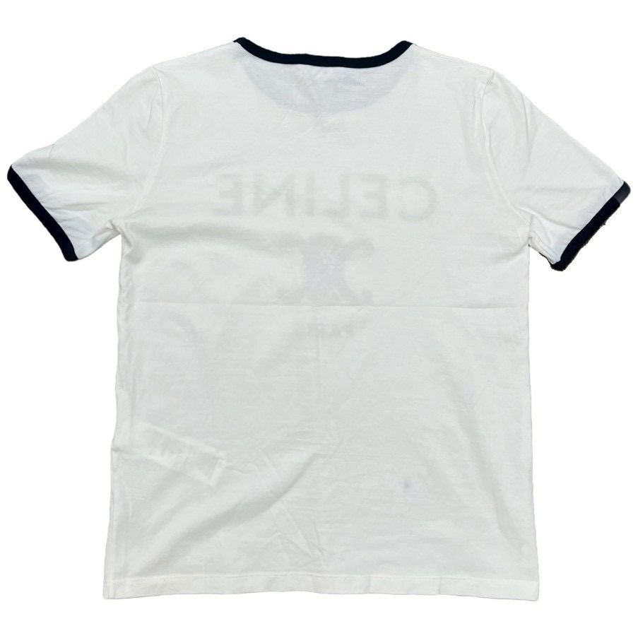 CELINE セリーヌ トリオンフ ロゴ Tシャツ レディース XS ホワイト