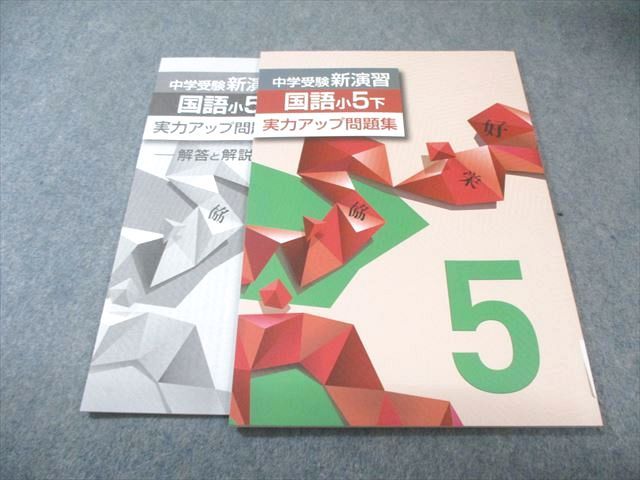 塾専用 小5 中学受験新演習 実力アップ問題集 国語 下 未使用品 009m5C