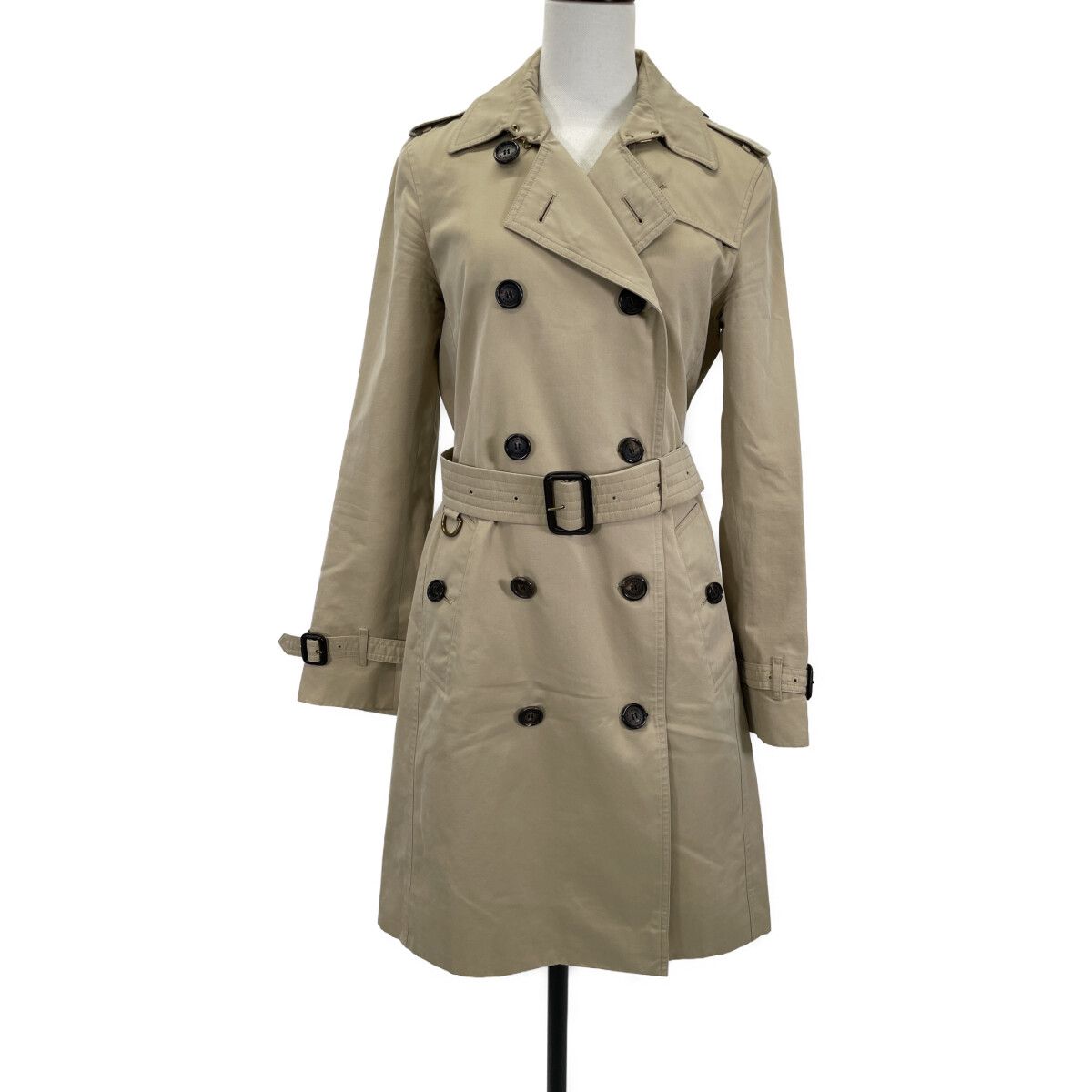 BURBERRY バーバリー ﾍﾞｰｼﾞｭ KENSINGTON LONG ﾄﾚﾝﾁｺｰﾄ 38 - メルカリ