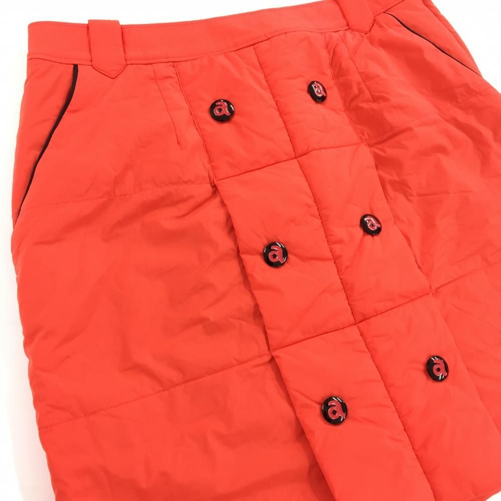 美品】アルチビオ 中綿スカート レッド×黒 フロントボタン 裏地付