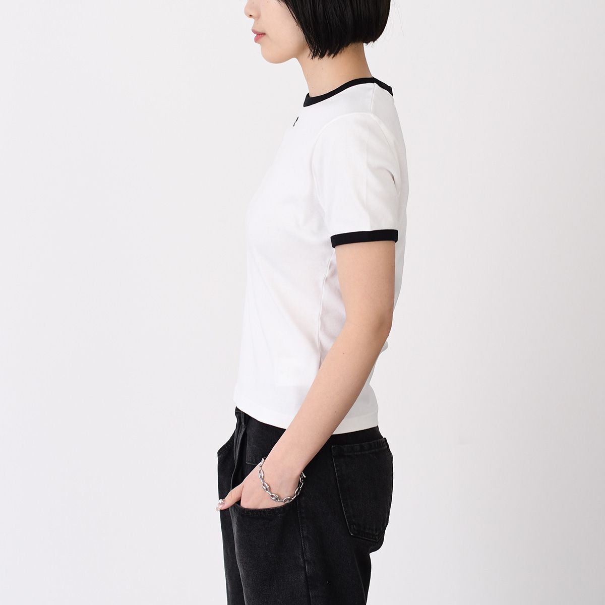 Courreges クレージュ トップス シグネチャーコントラスト Tシャツ