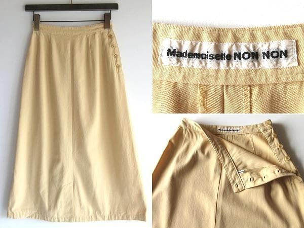 新品未使用　Mademoiselle NON NON ブラウス&スカート　単品可 高級 Mademoiselle NON NON マドモアゼルノンノン サイド釦 コットン