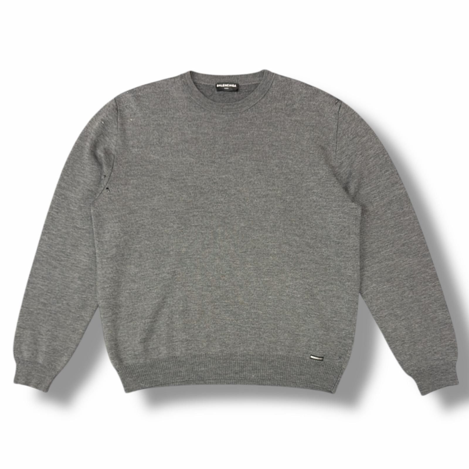 国内正規 BALENCIAGA 18AW クルーネックニット セーター バレンシアガ