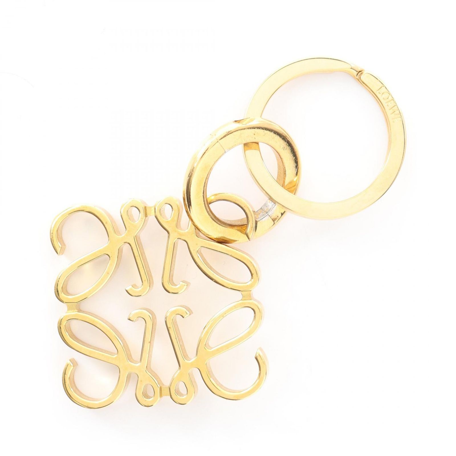 ロエベ LOEWE チャーム アナグラム キーリング 111.25.203 ゴールド