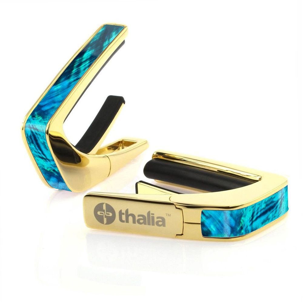 Thalia Capos ギターカポ 24Kゴールド TH-CG200-TW Teal Angel Wing Inlay アメリカ製【並行輸入】