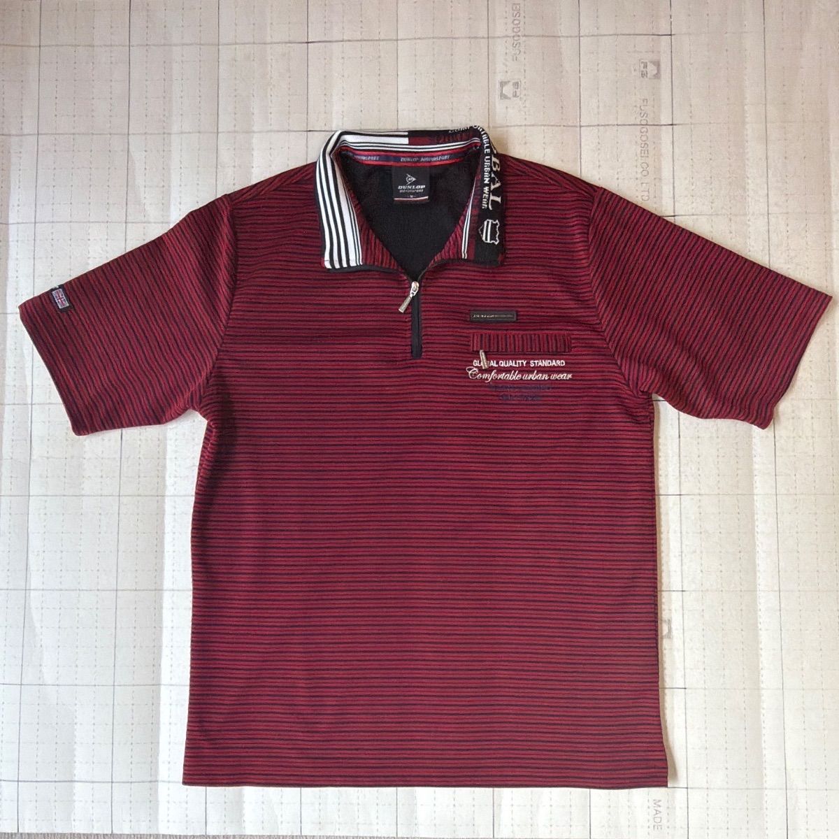 トップス maron ト2501-①-5543 ダンロップモータースポーツ ボーダージップアップ