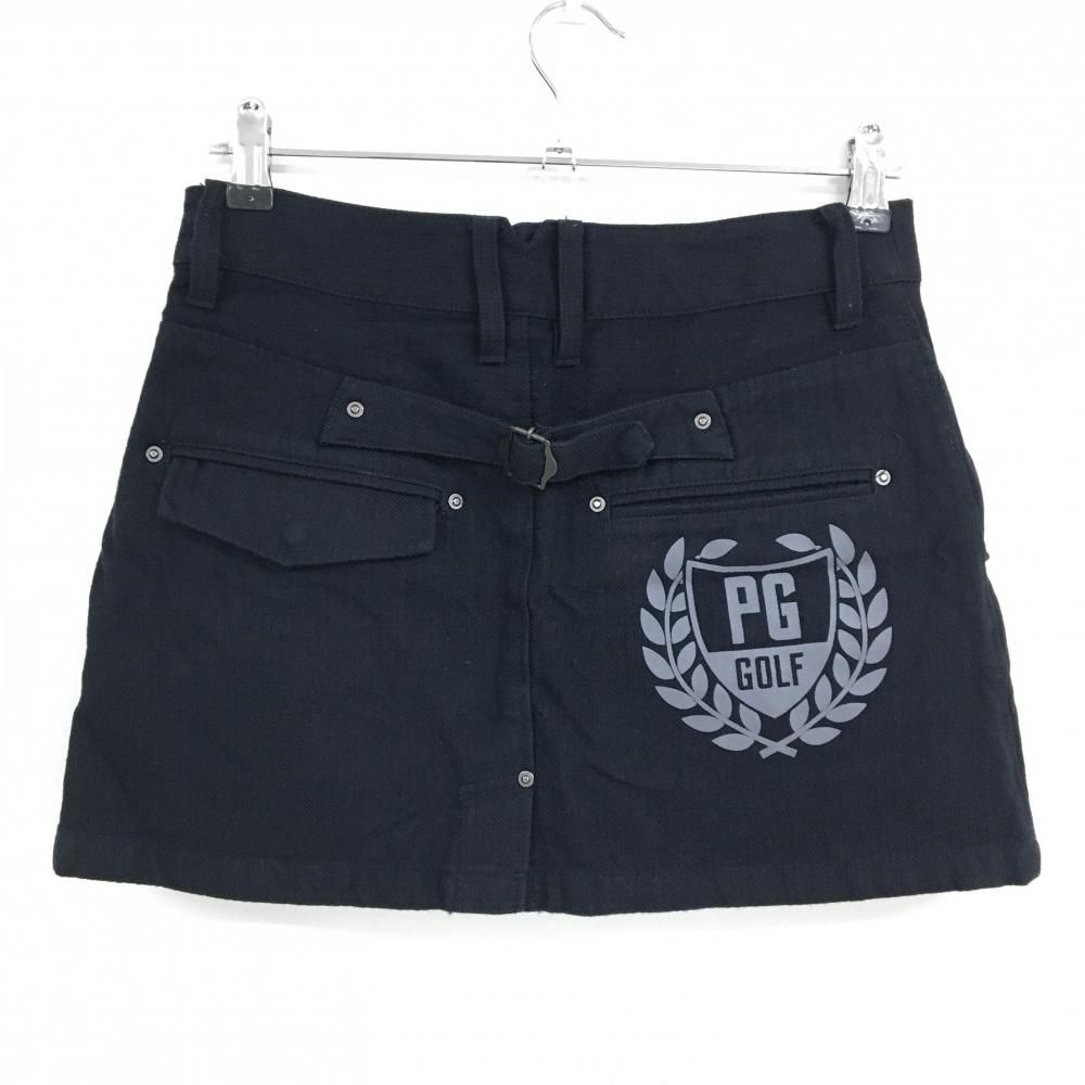 美品】パーリーゲイツ スカート ネイビー ウール混 内側インナーパンツ