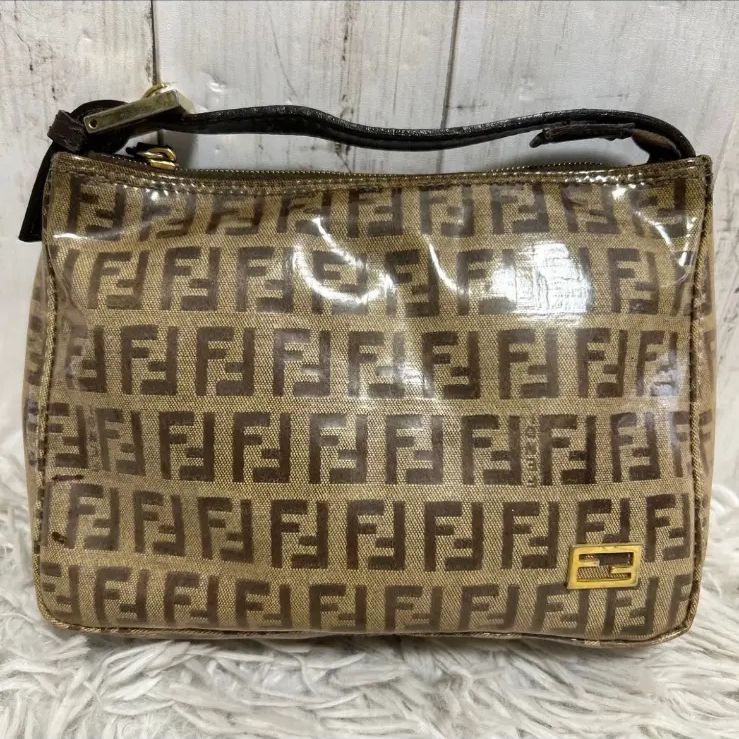 FENDI フェンディ ズッカ柄 ハンドバッグ アクセサリーポーチ