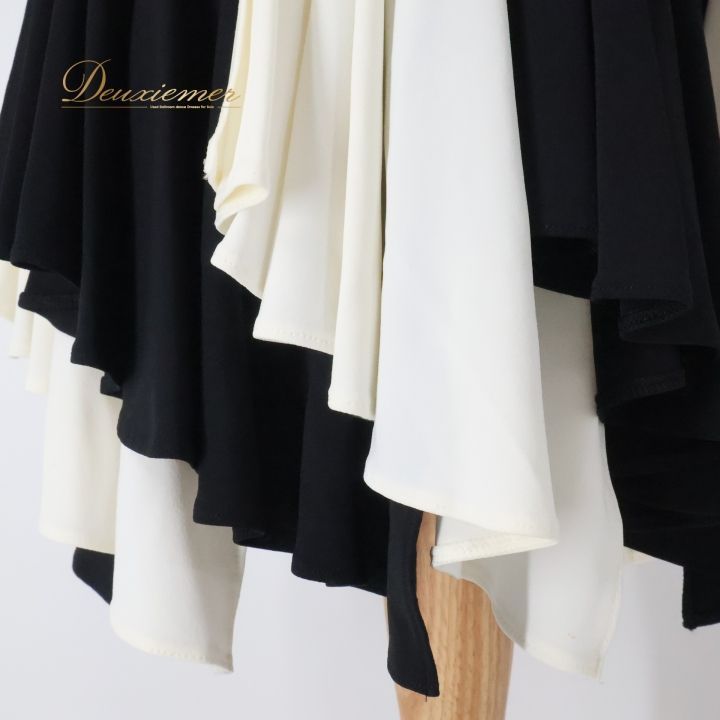 社交ダンス 衣装 スカート ブラック系 ホワイト系 チャコットロイヤル