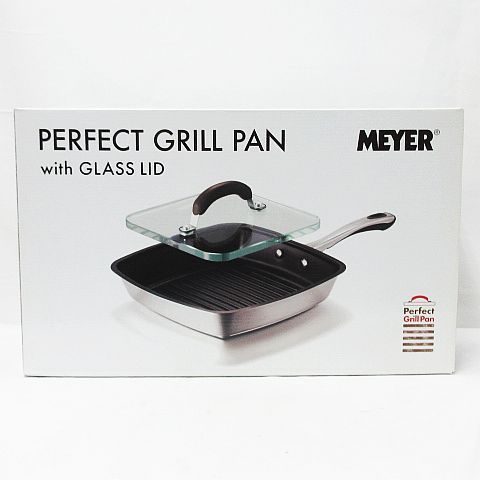 最終値下げ新品MEYER PERFECT GRILL PAN SCP-GP24F 未使用品 MEYER マイヤー PERFECT GRILL PAN with GLASS LID