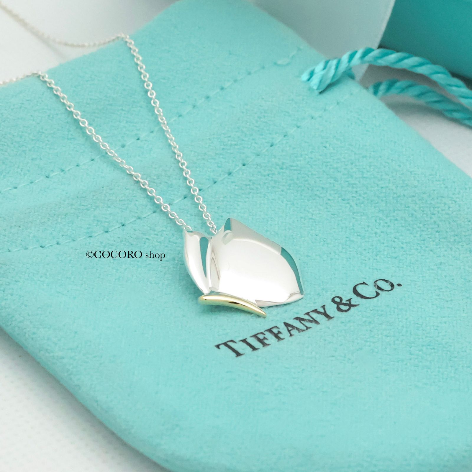 美品】ティファニー TIFFANY&Co. 蝶 バタフライ ネックレス AG925