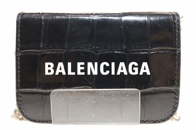 バレンシアガ BALENCIAGA 22SS MINI CHAIN WALLET BLACK 618145 ミニ