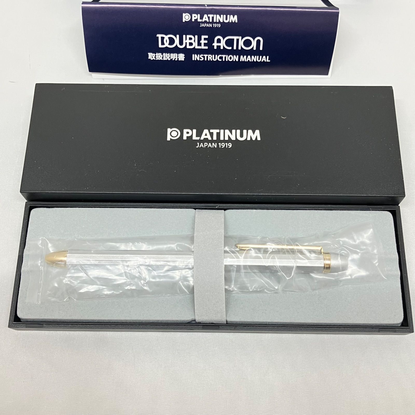 PLATINUM JAPAN 1919 Wアクション シルバー MWB-2500R ボールペン