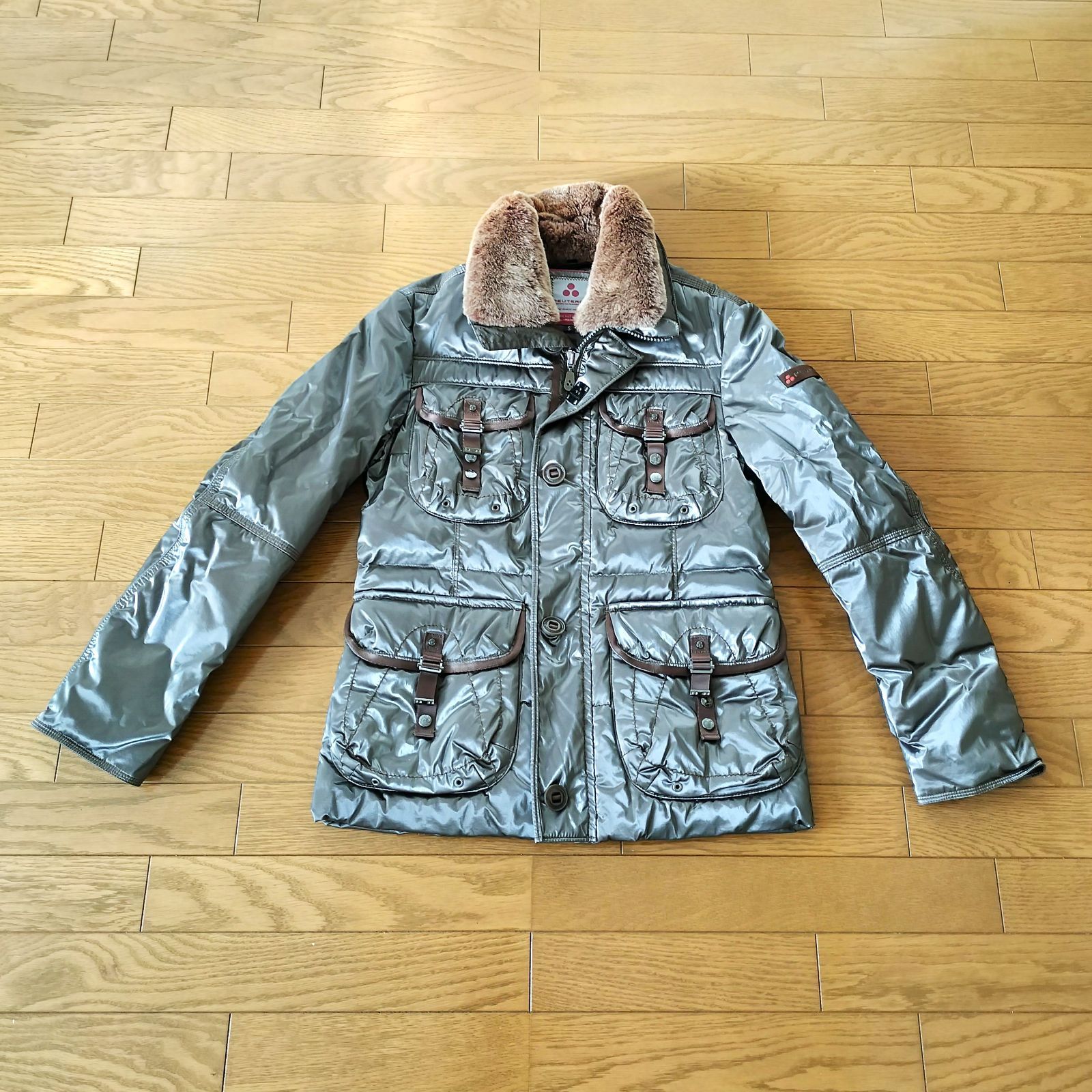 PEUTEREY ピューテリー衿裏ファー付きダウンジャケット(M) PEUTEREY 