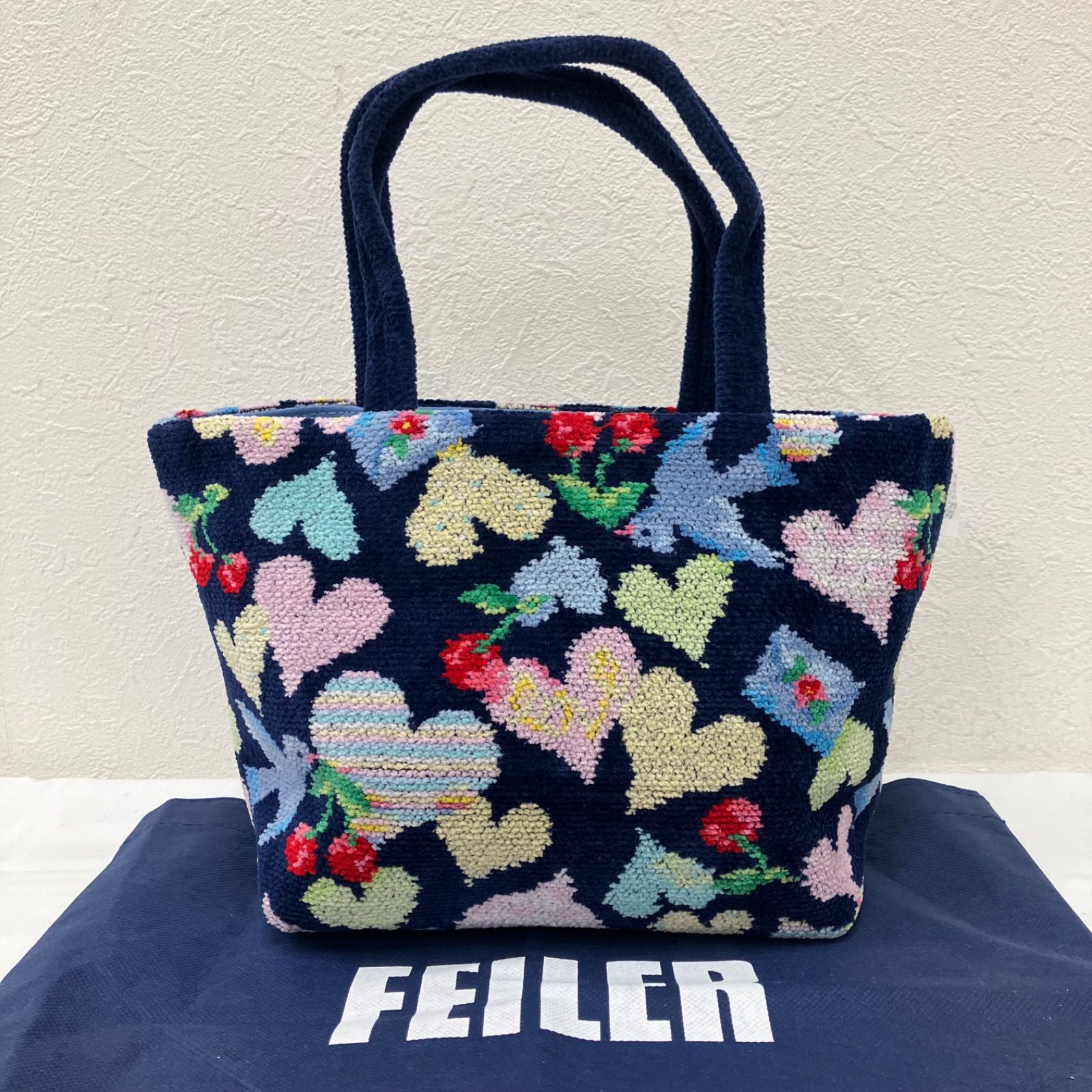 9072 FEILER フェイラー ラブレターハート ハンドバッグ トートバッグ