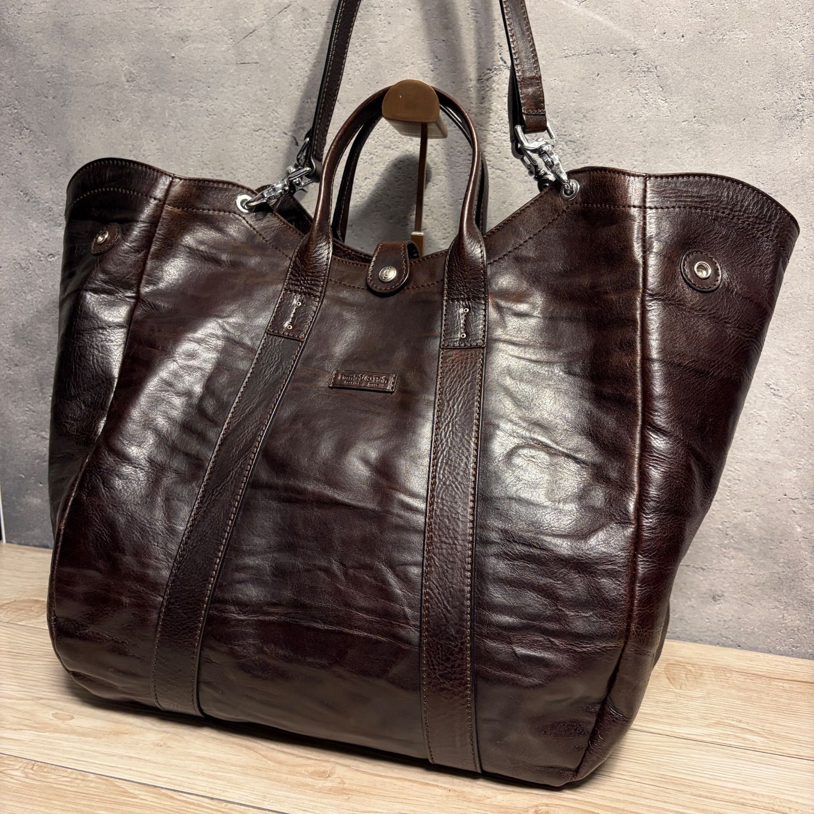 Daniel & Bob ダニエルアンドボブ レザートートバッグ 大容量 ブラウン