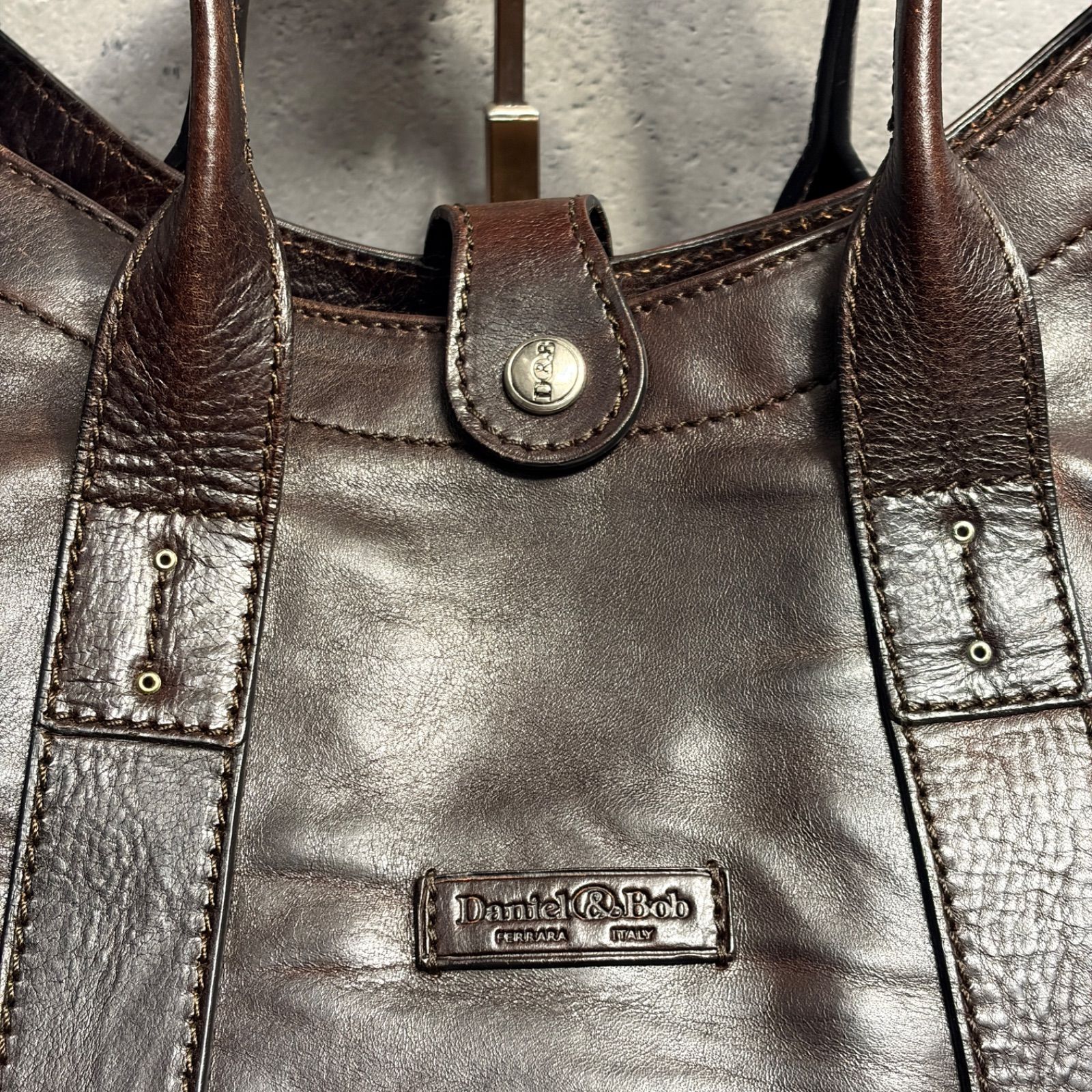 Daniel & Bob ダニエルアンドボブ レザートートバッグ 大容量 ブラウン