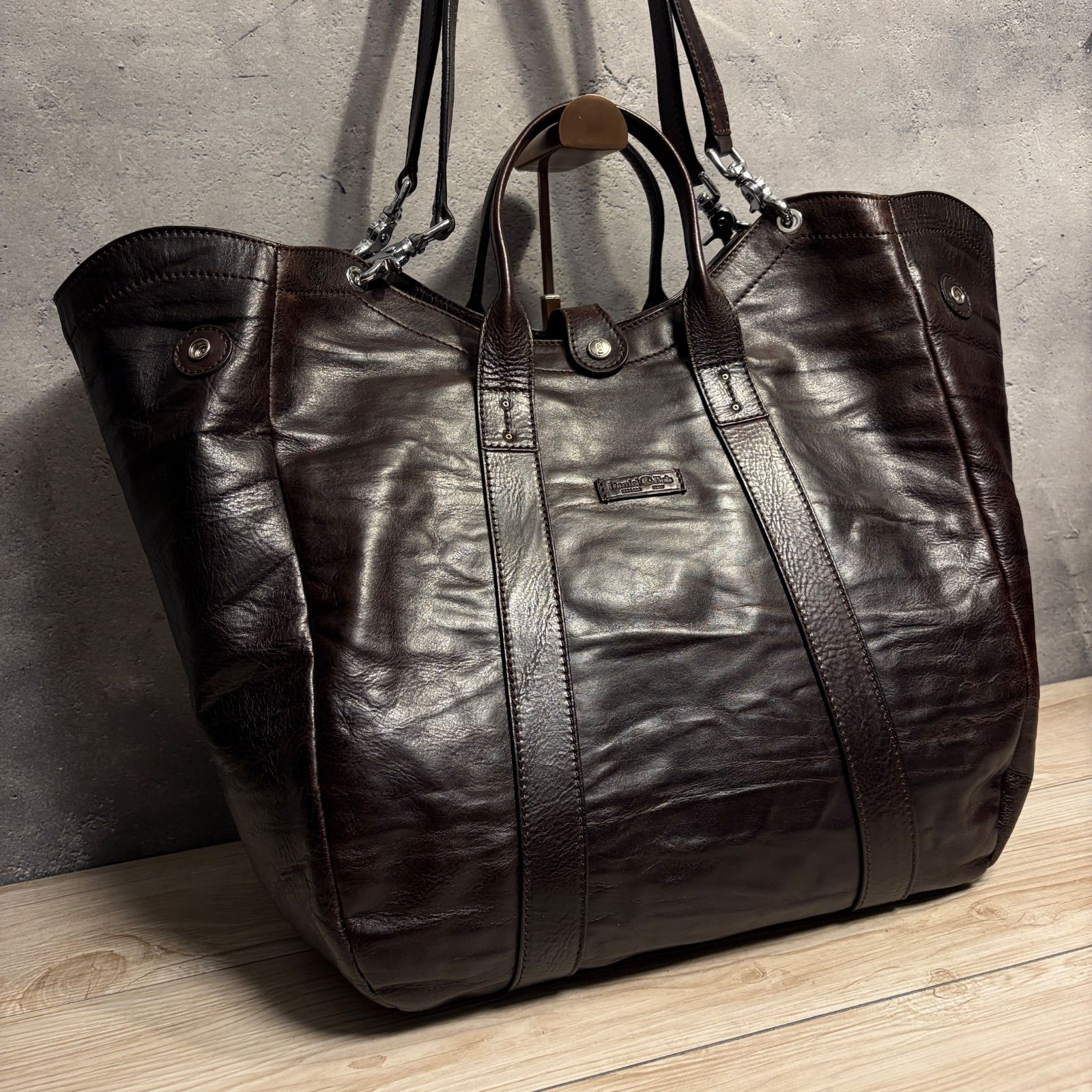 Daniel & Bob ダニエルアンドボブ レザートートバッグ 大容量 ブラウン