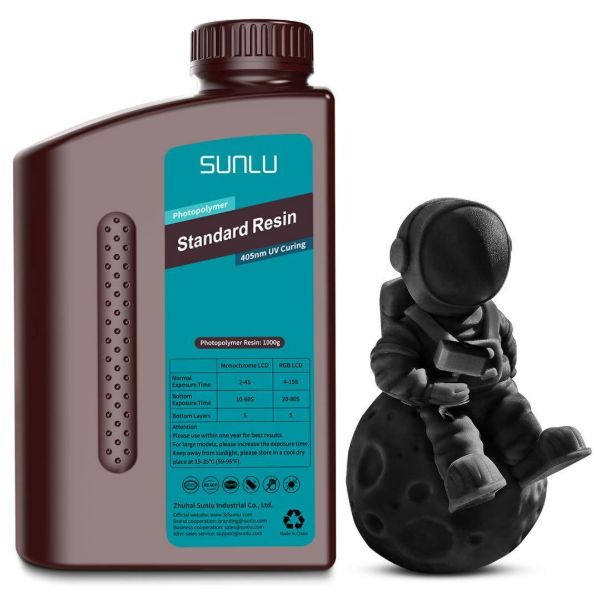 SUNLU 光造形 3D プリンター レジン、1kg高速硬化標準UV レジン、395