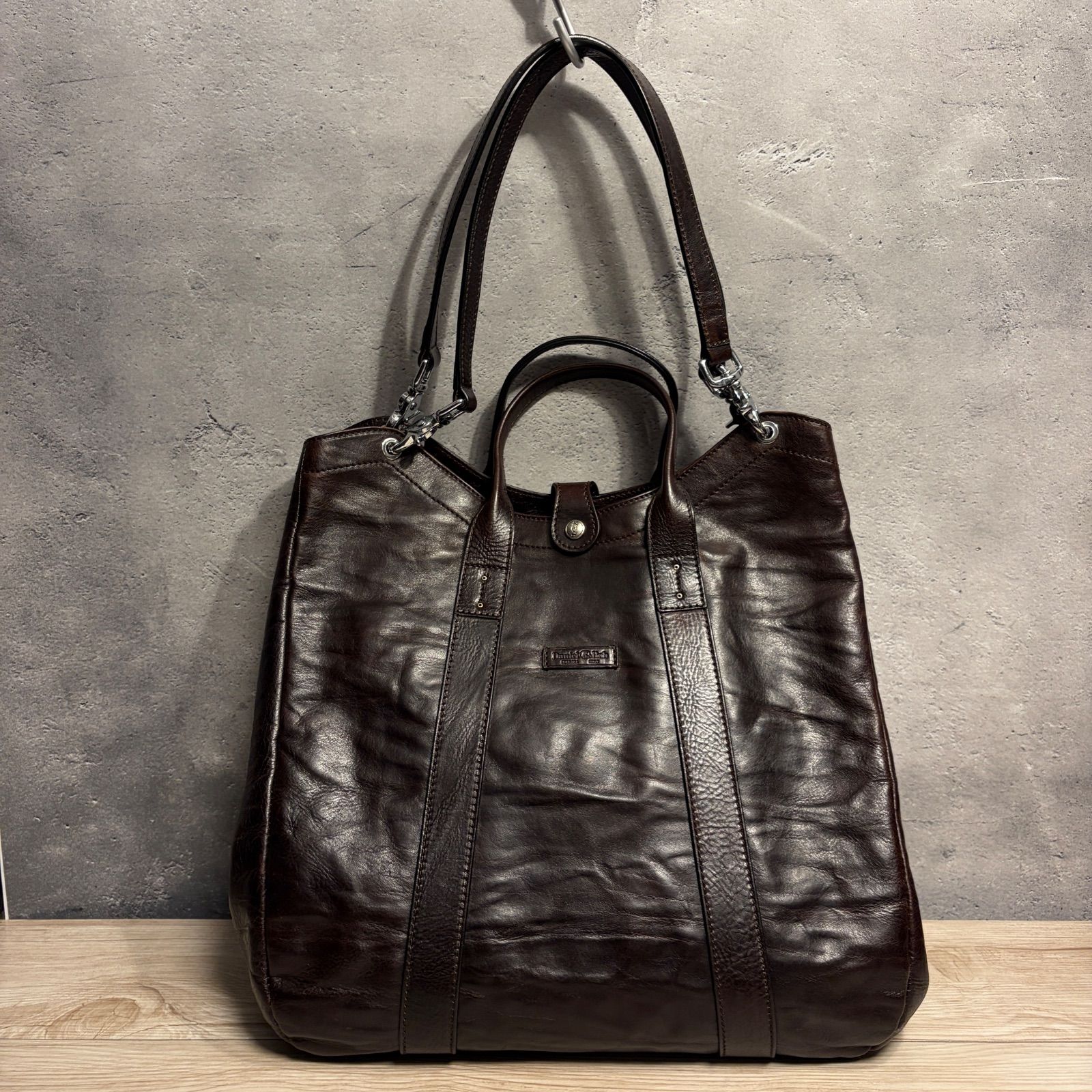 Daniel & Bob ダニエルアンドボブ レザートートバッグ 大容量 ブラウン