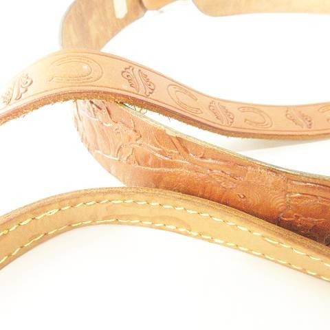 ヴィンテージ レザー ベルト 3点セット ブラウン系 約30インチ - メルカリ