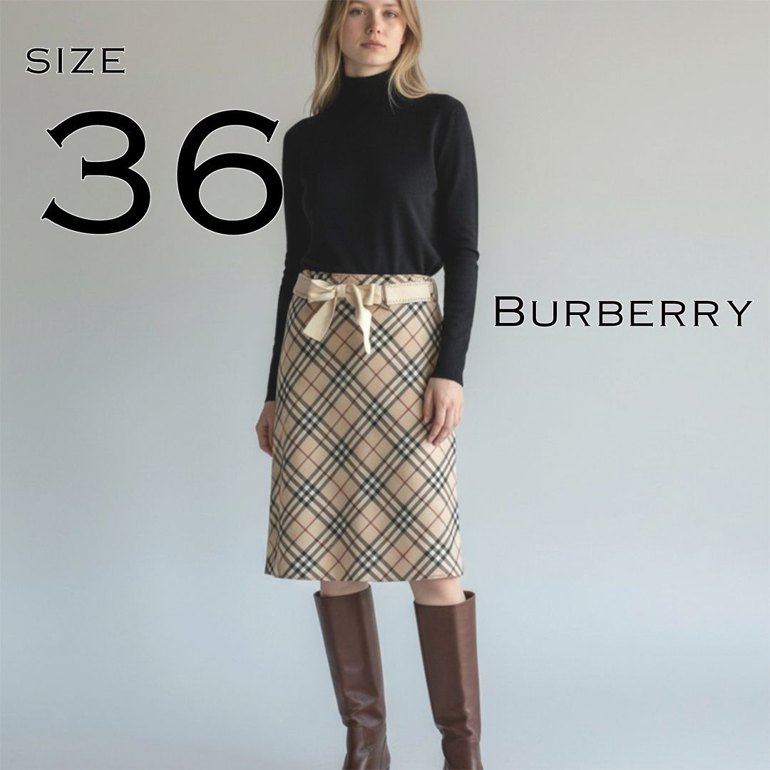 極美品】BURBERRYバーバリー 日本製 ウール製ノヴァチェック総柄