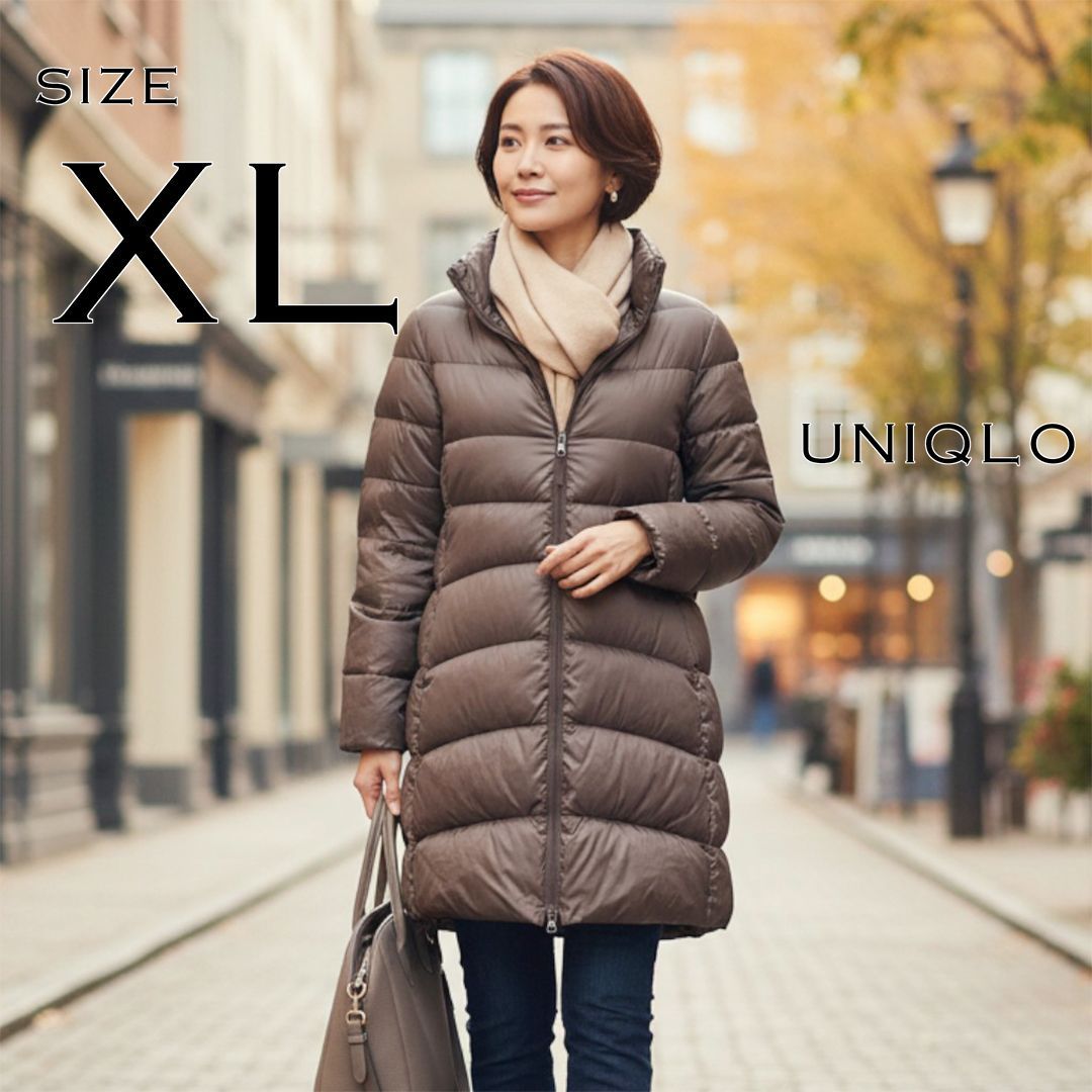 UNIQLOユニクロ レディース ウルトラライトダウンコート XL ブラウン