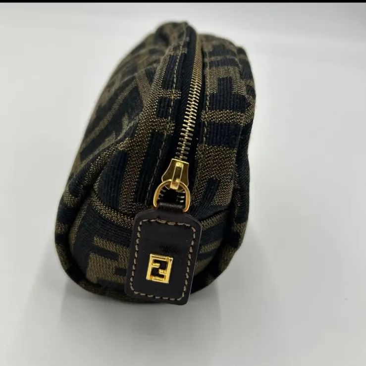 フェンディ FENDI ポーチ ズッカ柄 キャンバス ズッカ レザー FF柄
